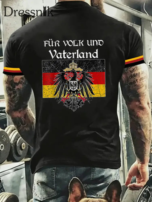 Herren Lässiges T-Shirt mit Rundhals ausschnitt kurz ärmel iges T-Shirt A / S