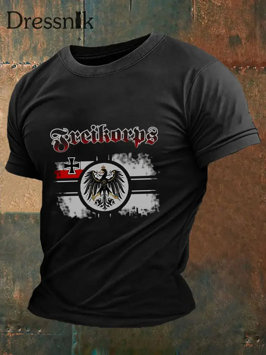 Herren Lässiges T-Shirt mit Rundhals ausschnitt kurz ärmel iges T-Shirt A / S