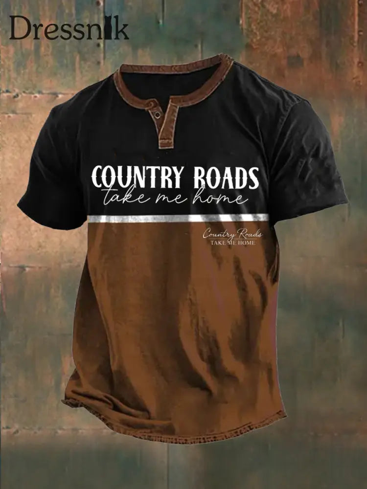 Herren Landstraßen nehmen mich mit nach Hause Kurzarm-T-Shirt als bild / S