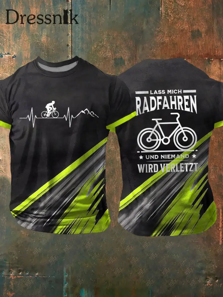Herren Lass mich Rad fahren und Niemand wird ver letzte T-Shirt als bild / S
