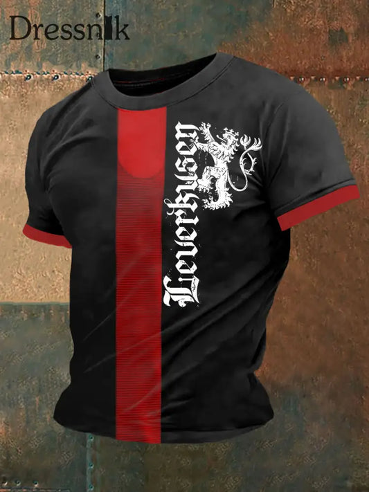 Herren Leverkusen Kurzarm-T-Shirt Schwarz / S