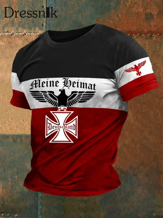 Herren Meine Heimat bedrucktes Kurzarm-T-Shirt als bild / S