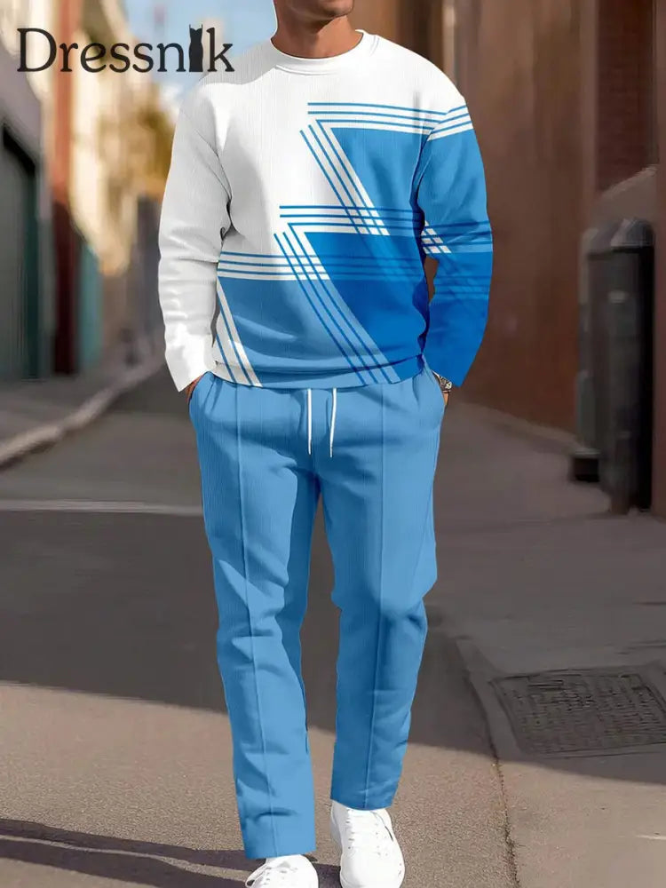 Herren Minimalist ische Eleganz Casual Business Daily Anzug blau / S