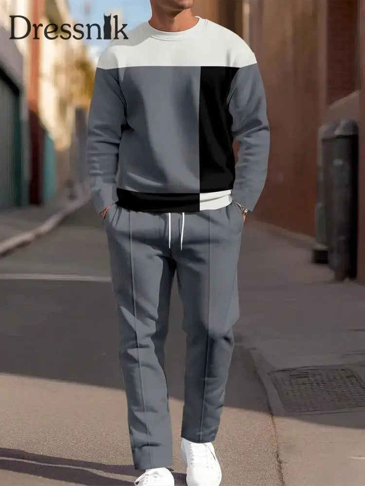 Herren Minimalist ische Eleganz Casual Business Daily Anzug Grau / S