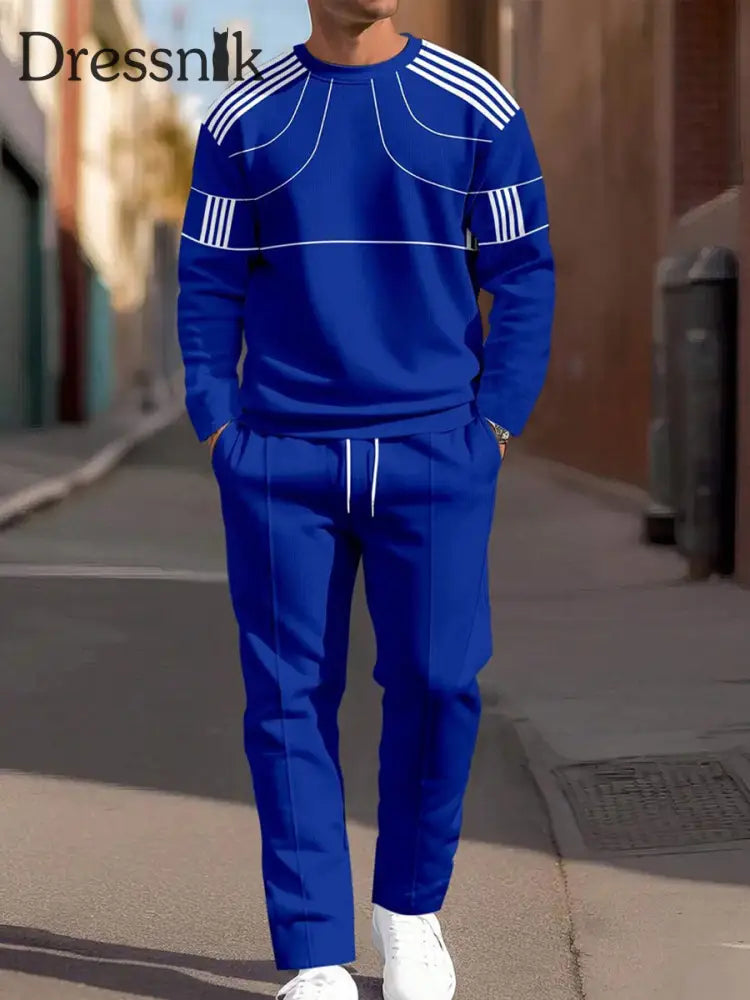 Herren Minimalist ische Eleganz Casual Business Daily Anzug Königsblau / S