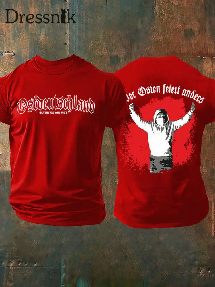 Herren Herren Ost deutschland Der Osten feiert anders T-Shirt Rot / S