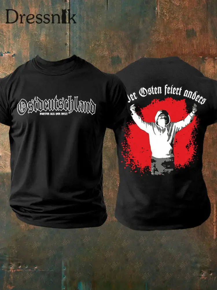 Herren Herren Ost deutschland Der Osten feiert anders T-Shirt Schwarz / S