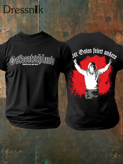 Herren Herren Ost deutschland Der Osten feiert anders T-Shirt Schwarz / S