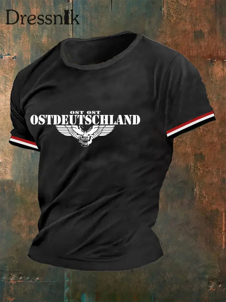 Herren Ost Ost Ost Ost Deutschland T-Shirt Schwarz / S