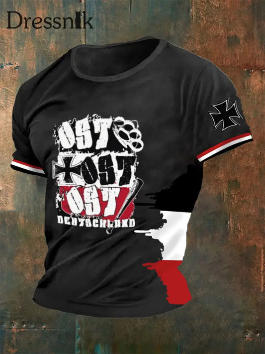Herren Ost Ost Ost Ost Deutschland T-Shirt Schwarz / S