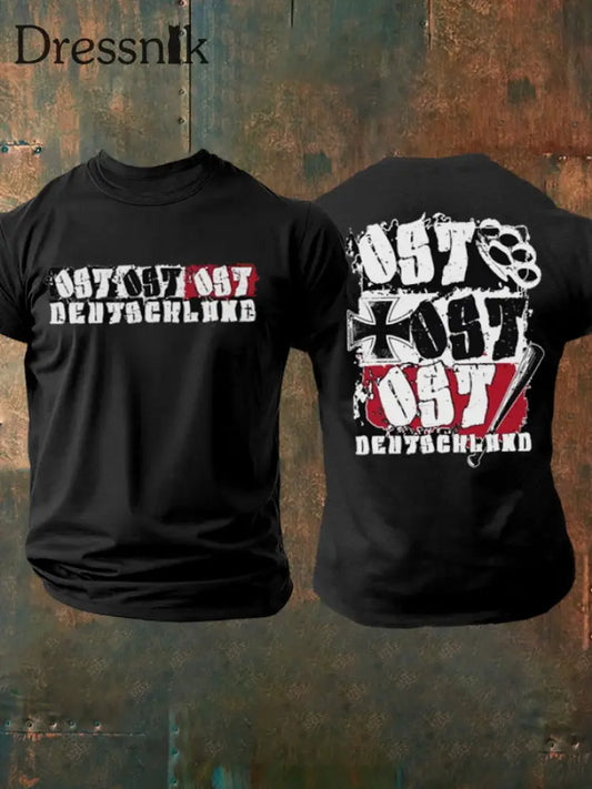 Herren Ost Ost Ost Ost Deutschland T-Shirt Schwarz / S