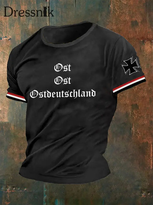 Herren Ost Ost Ost Ost Deutschland T-Shirt Schwarz / S
