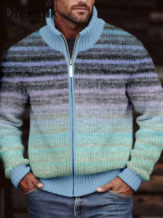 Herren Pastell farbe Gemütliche Strickjacke als bild / S