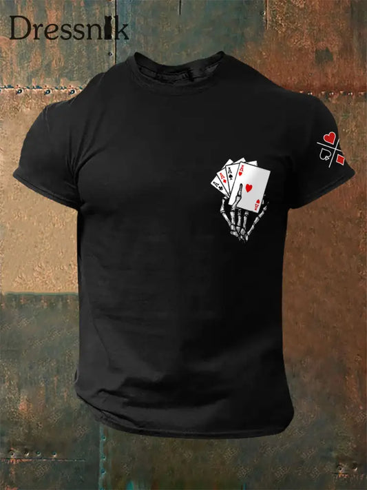 Herren Poker 4 A T-shirtss Schwarz / S