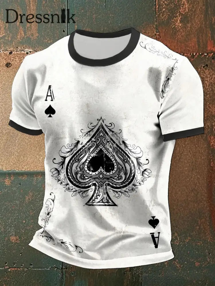 Herren Poker Ace of Spades lässige T-Shirts als bild / S