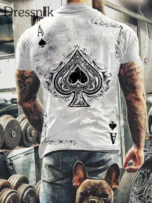 Herren Poker Ace of Spades lässige T-Shirts als bild / S