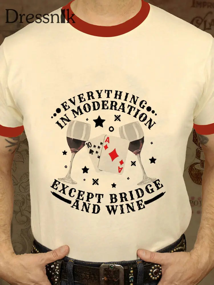 Herren Poker T-Shirt Aprikose / S