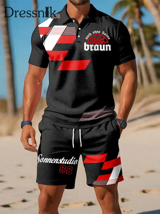 Herren-Polos ets mit der Nummer 88 Print Schwarz / S
