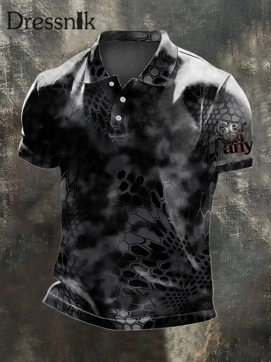 Herren-Polos hirt Hex Camo ’Deutschland’ mehrfarbig / S