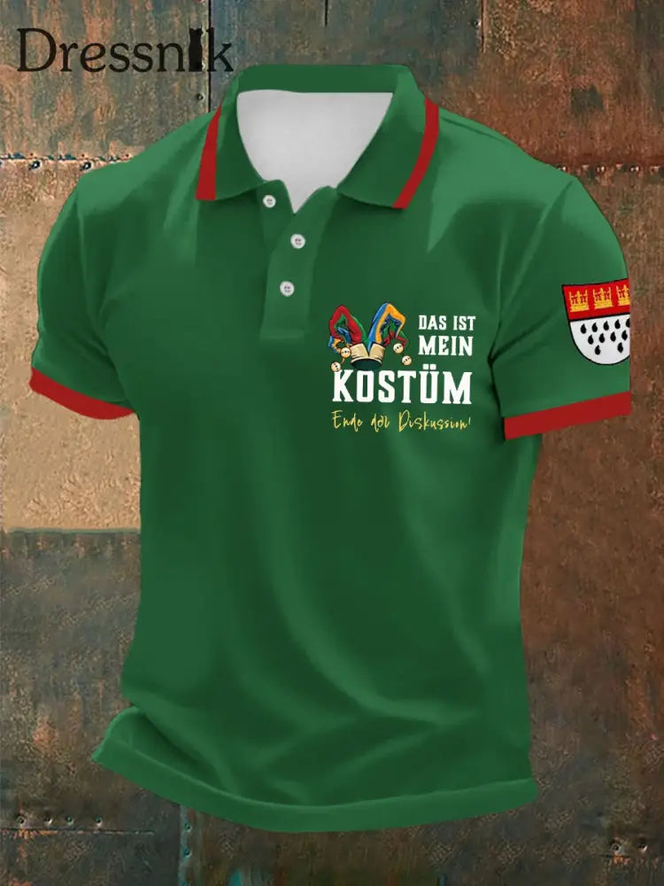 Herren-Polos hirt Kölner Karneval Grün / S