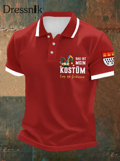 Herren-Polos hirt Kölner Karneval Rot / S