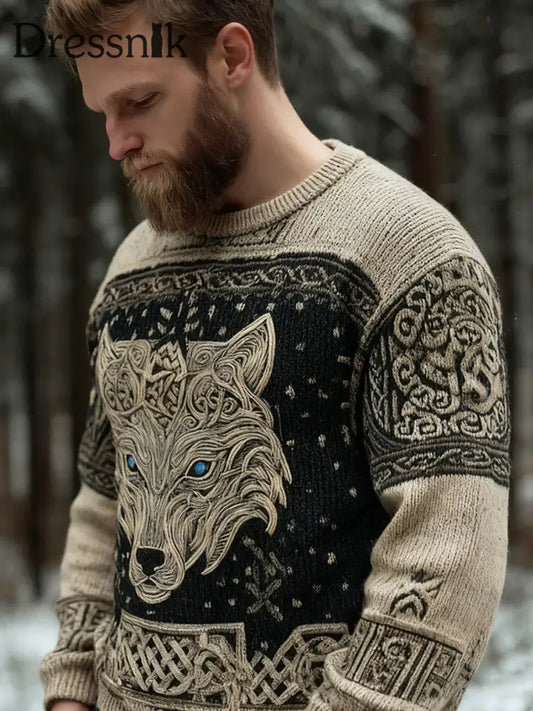 Herren Pullover im Viking-Stil als bild / S