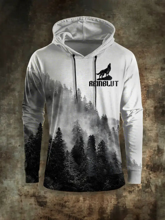 Herren Reinblut Wolf Bedrucktes Langarm-Sweatshirt als bild / S