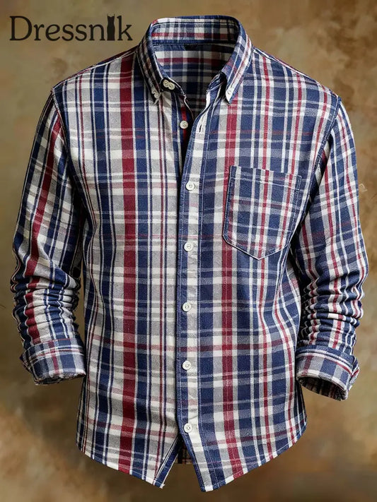 Herren Retro Abstrakter Kunstdruck Komfortables Business-Style-Shirt A / S