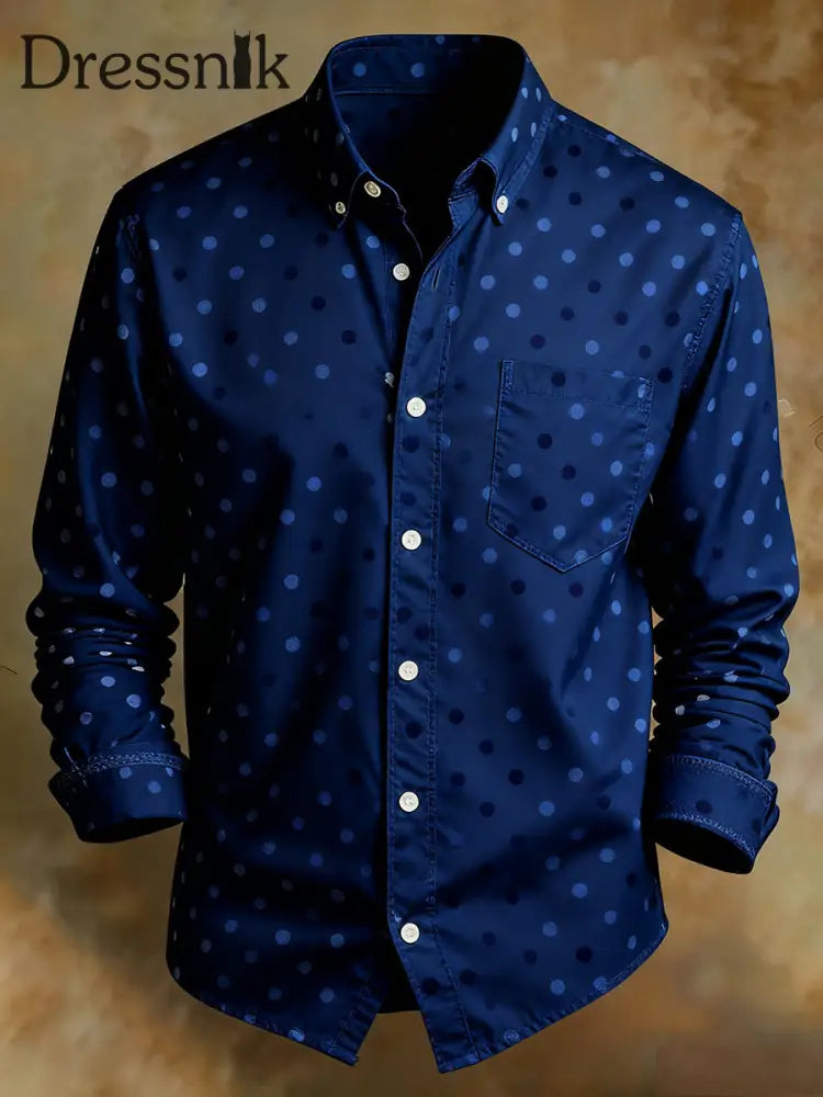 Herren Retro Abstrakter Kunstdruck Komfortables Business-Style-Shirt A / S