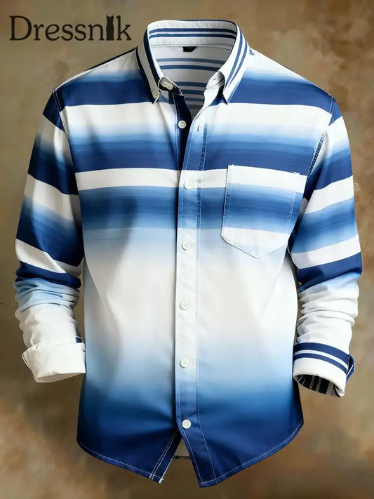 Herren Retro Abstrakter Kunstdruck Komfortables Business-Style-Shirt A / S