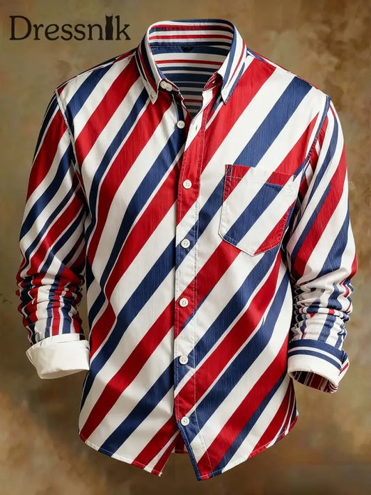 Herren Retro Abstrakter Kunstdruck Komfortables Business-Style-Shirt A / S