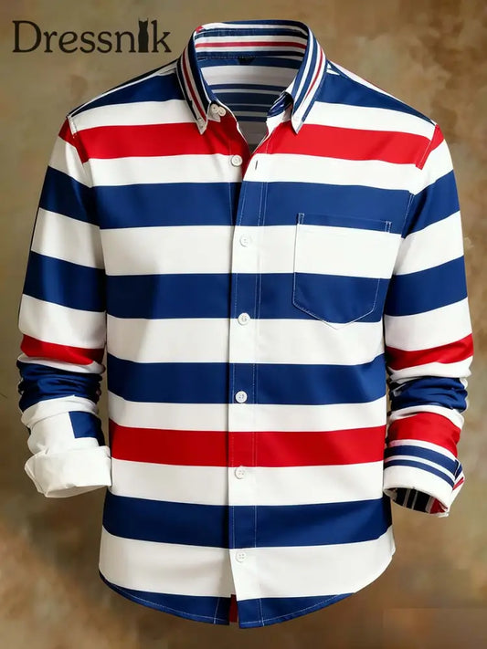 Herren Retro Abstrakter Kunstdruck Komfortables Business-Style-Shirt A / S