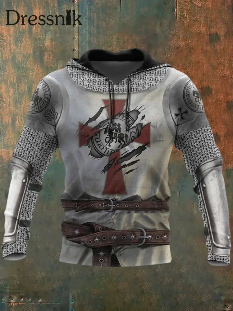 Herren Retro bedrucktes Casual Sweatshirt H / M