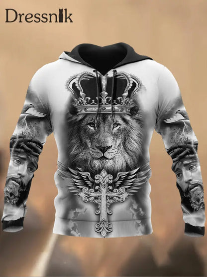 Herren Retro bedrucktes Casual Sweatshirt Stil 3 / M