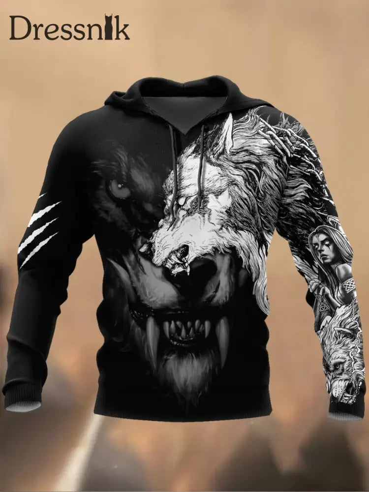 Herren Retro bedrucktes Casual Sweatshirt Stil 4 / M