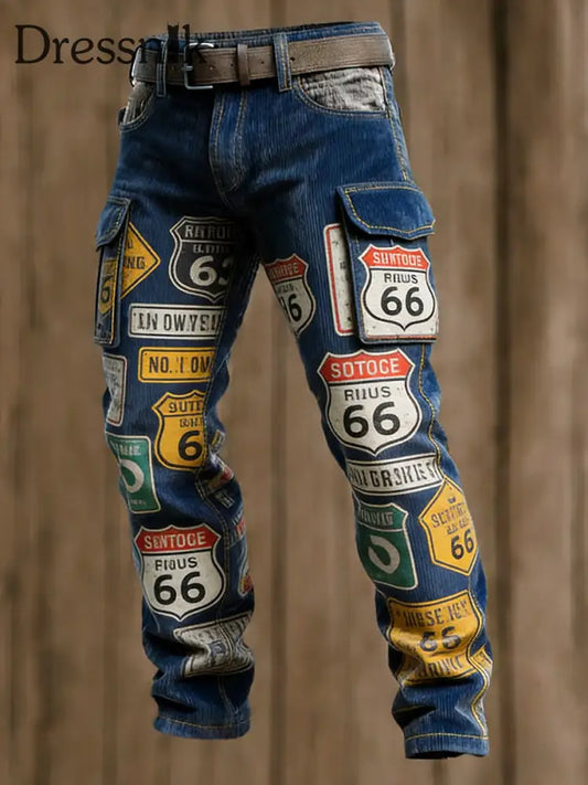 Herren Retro Business Style Freizeit hose A / S