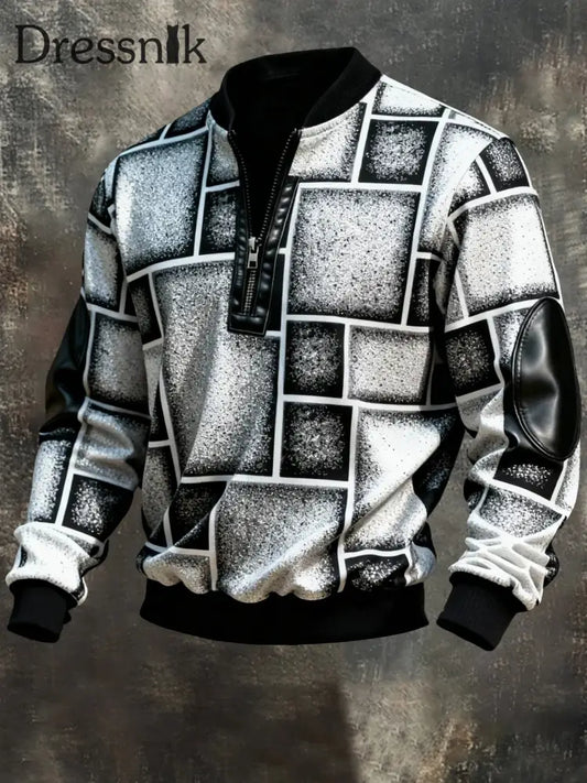 Herren Retro Casual Bedrucktes Sweatshirt als bild / S