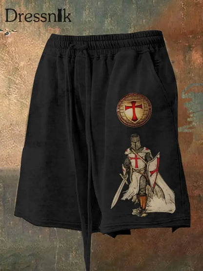 Herren Retro Knight Faith Shorts Schwarz / S