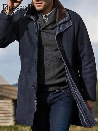 Herren Retro Plüsch Freizeit jacke