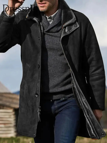 Herren Retro Plüsch Freizeit jacke