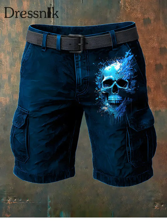 Herren Retro Punk Kunstdruck Freizeit shorts A / S