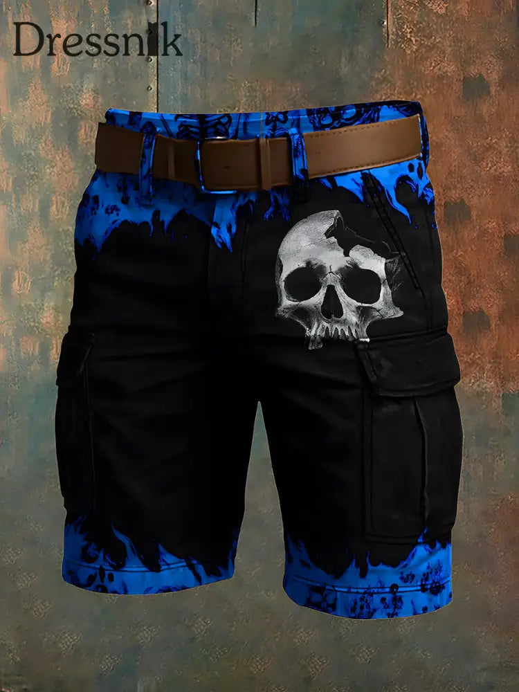 Herren Retro Punk Kunstdruck Freizeit shorts A / S