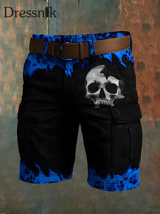 Herren Retro Punk Kunstdruck Freizeit shorts A / S