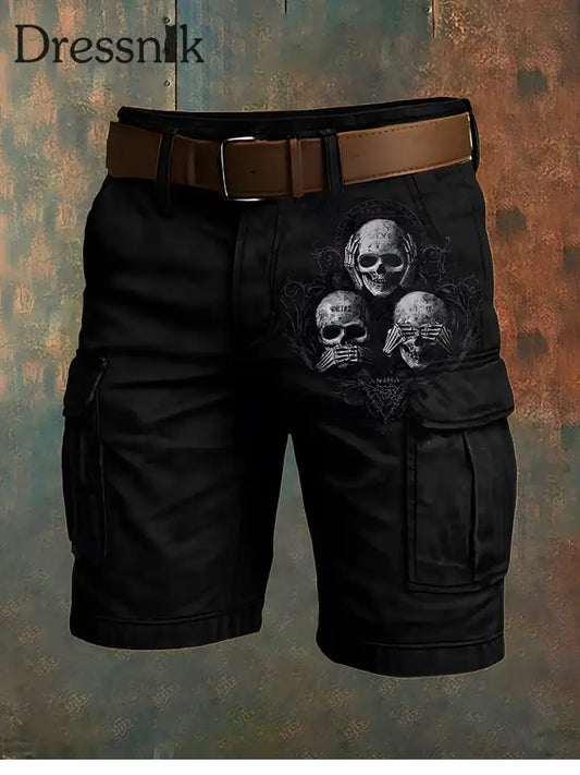 Herren Retro Punk Kunstdruck Freizeit shorts A / S
