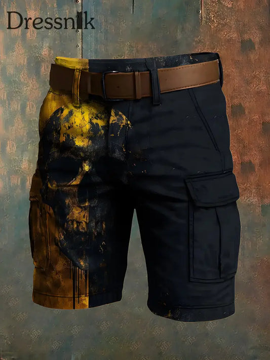 Herren Retro Punk Kunstdruck Freizeit shorts A / S