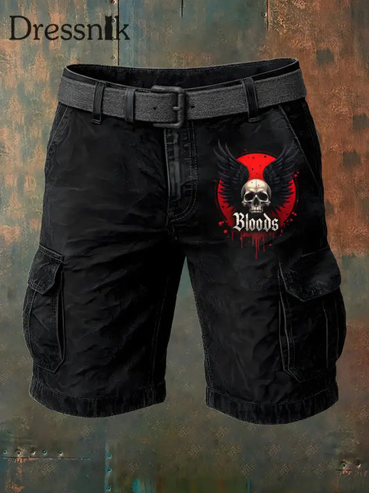 Herren Retro Punk Kunstdruck Freizeit shorts A / S