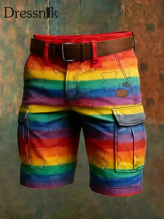 Herren Retro Urlaub Business Art Print Freizeit shorts A / S