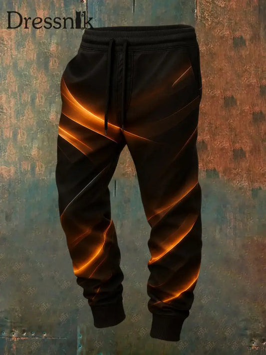 Herren Retro Urlaub Business Kunstdruck Freizeit Hose A / S