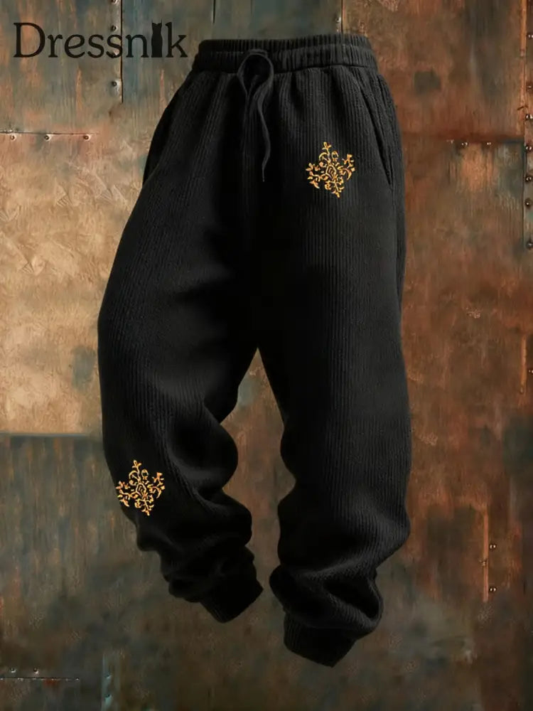 Herren Retro Vintage Print Business Lose Freizeit hosen A / S