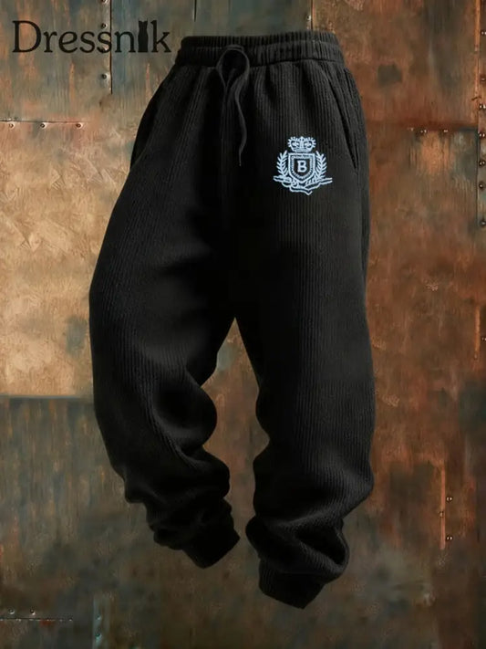 Herren Retro Vintage Print Business Lose Freizeit hosen A / S